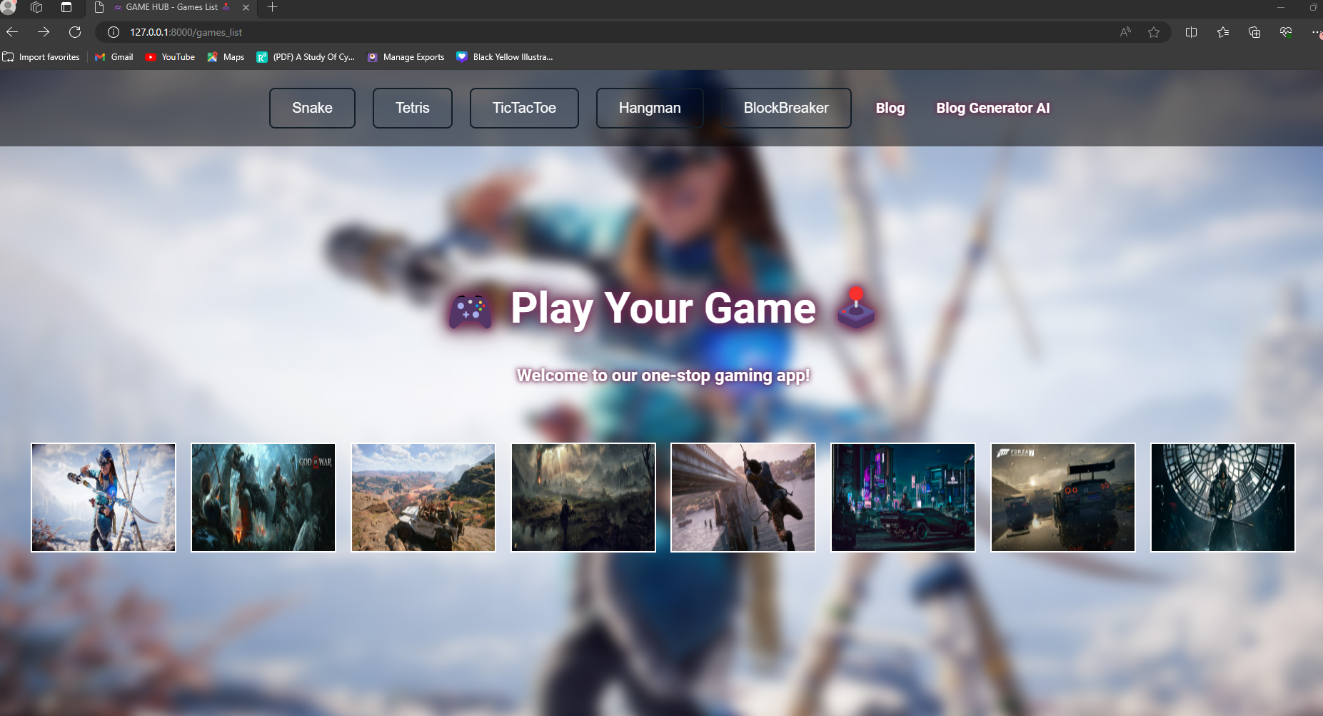 Gaming Hub Website